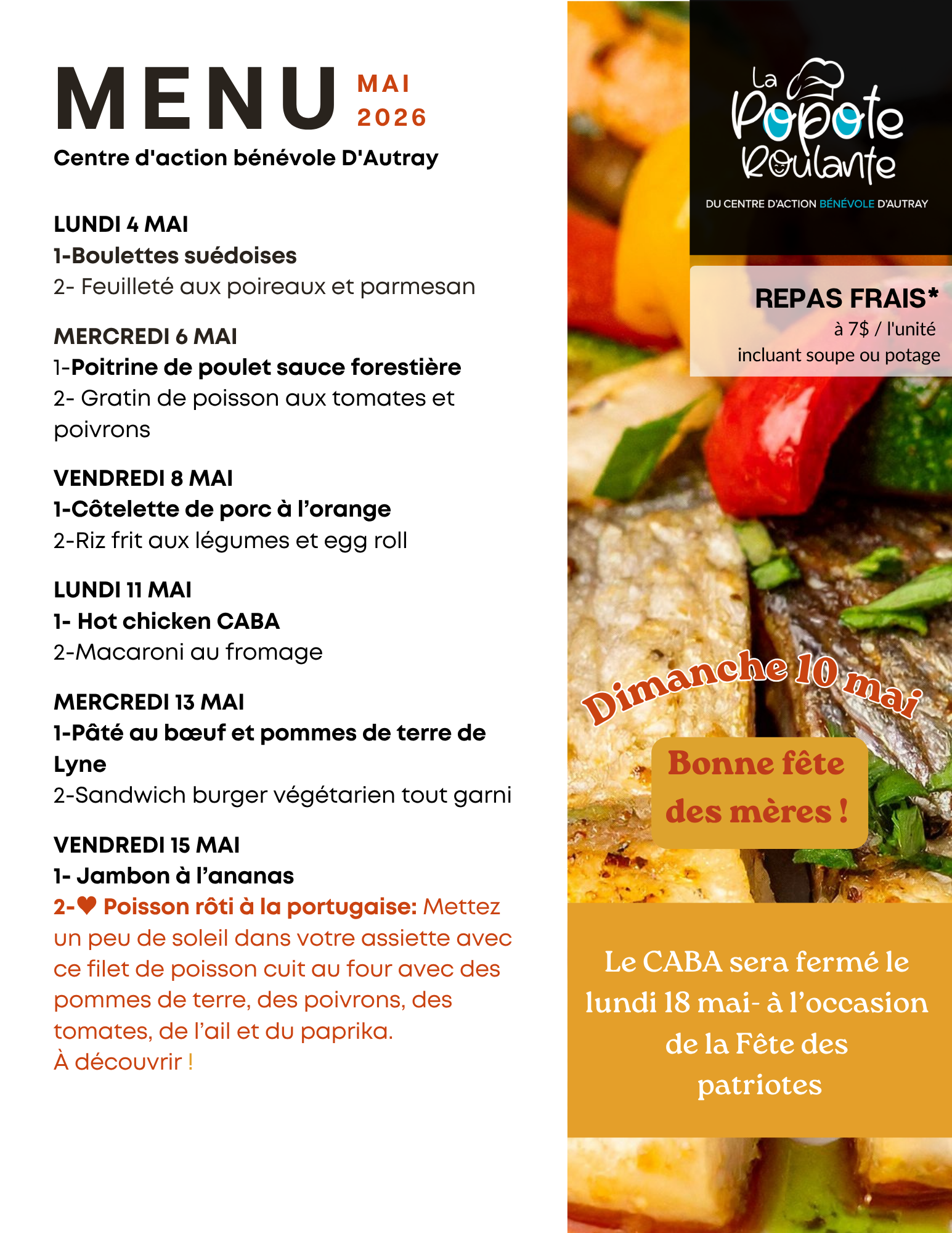 Menu popote mai p1